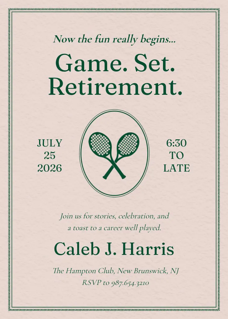 Well played - emeklilik &amp; veda partisi davetiyesi